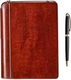 Settini Classic Journal Gift Set In Gift Box - Hardcover Vegan Leather, Unique Pen Holder, Lined, 192 Pages, 6' X 8.5' - Inclu