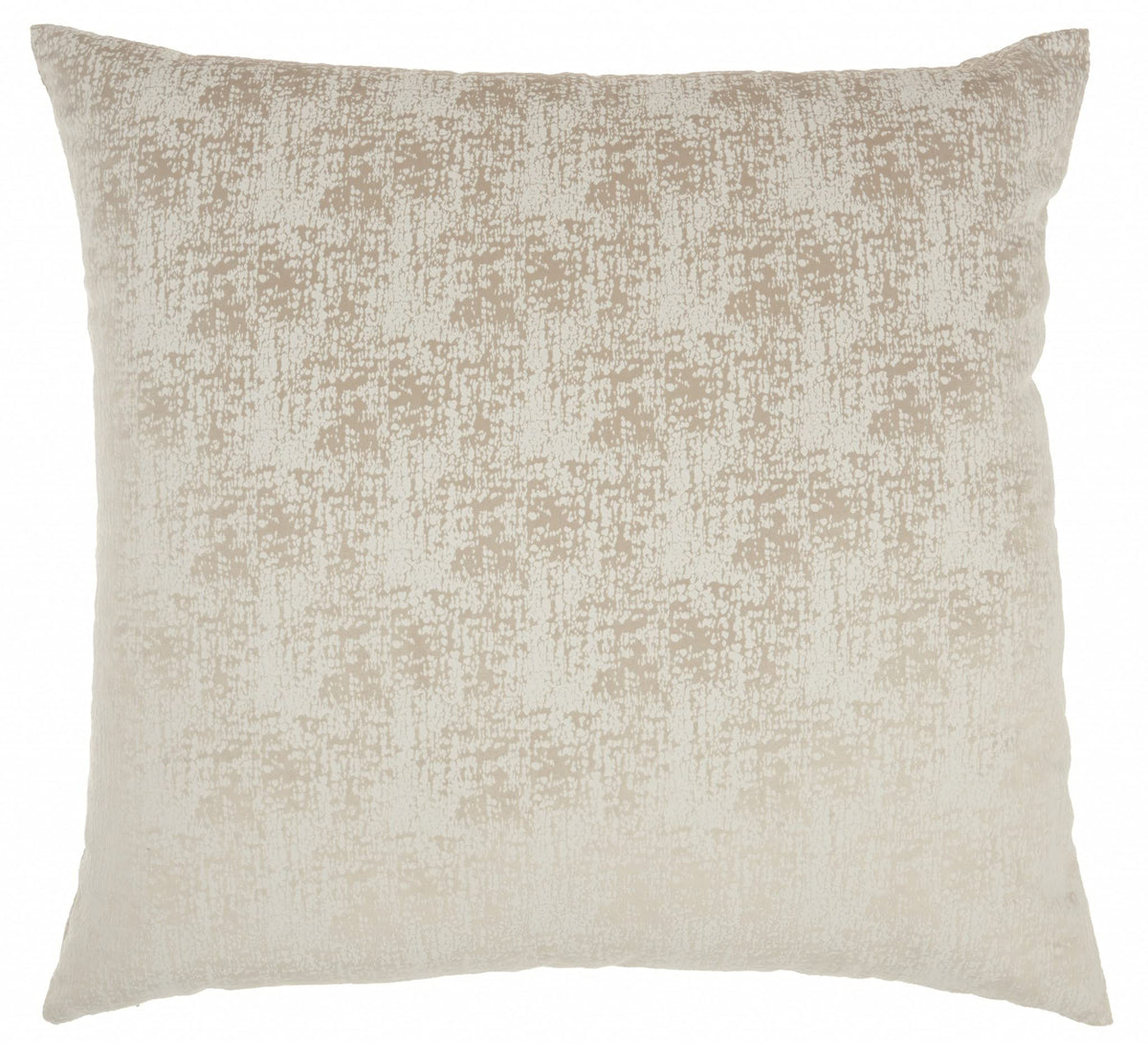 HomeRoots 100% Polyester Beige Distressed Gradient Throw Pillow