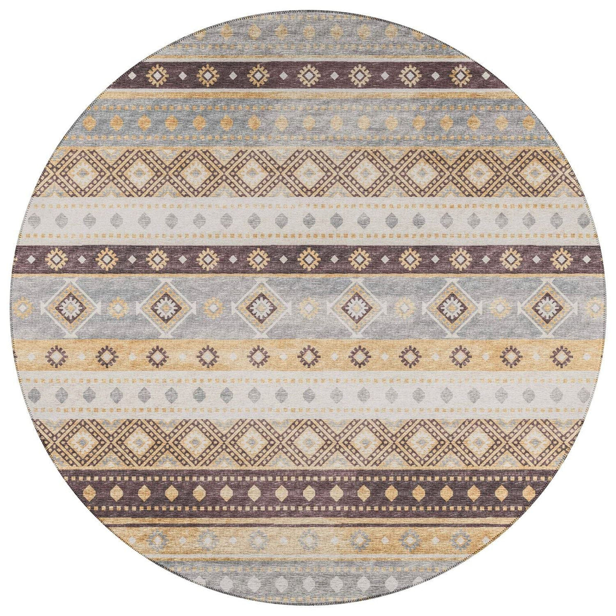 Sedona Sn12 Gold Transitional Rug Round 8' X 8'