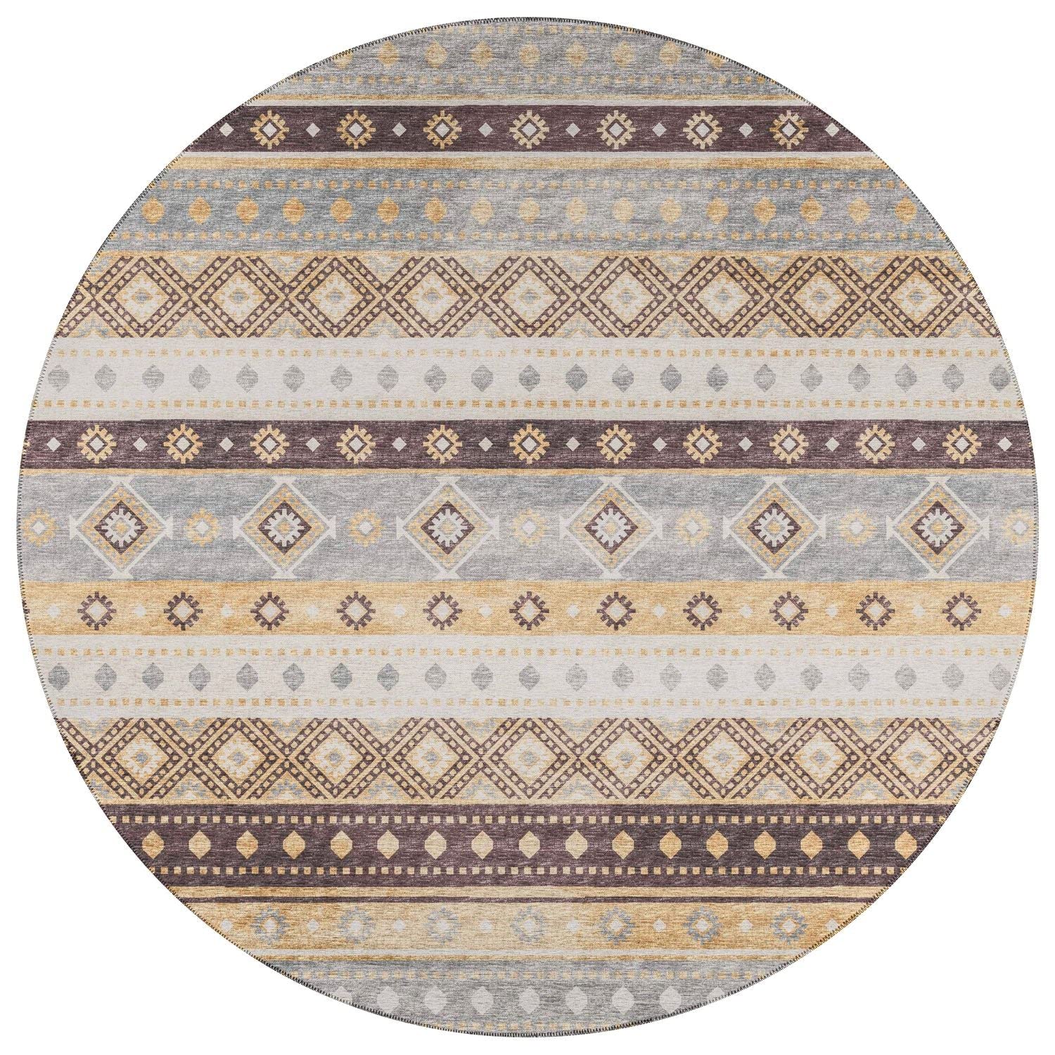 Sedona Sn12 Gold Transitional Rug Round 6' X 6'