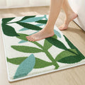 Roseate Leaves Super Soft AntiSkid Super Absorbent Mats Microfiber 2000 GSM Mat for Bathroom/Kitchen/Door Mats for Home/Floor M