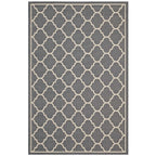Modway Avena Moroccan Quatrefoil Trellis 9X12 Indoor And Outdoor Area Rug In Gray And Beige