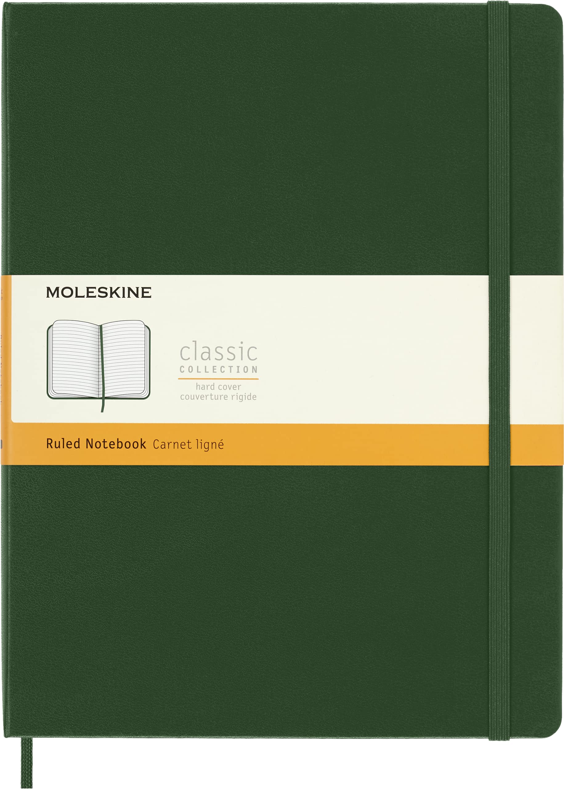 Moleskine Notebook, Extra Large, Ruled, Myrtle Green, Hard Cover (7.5 X 9.75)