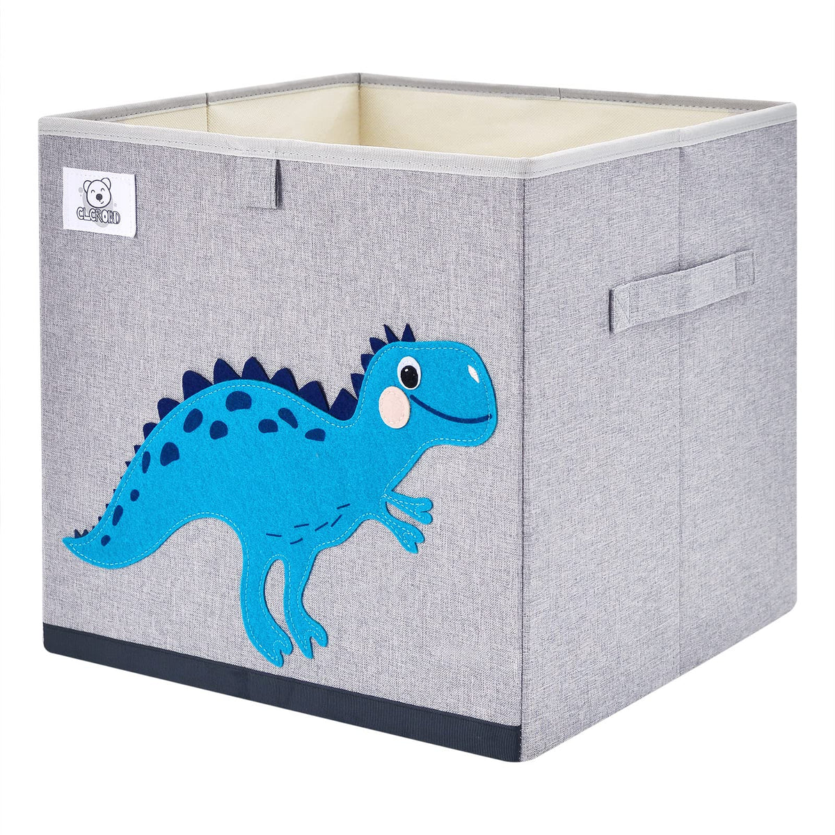 CLCROBD Foldable Animal Cube Storage Bins Fabric Toy Box/Chest/Organizer for Toddler/Kids Nursery, Playroom, 13 inch (Dinosaur T