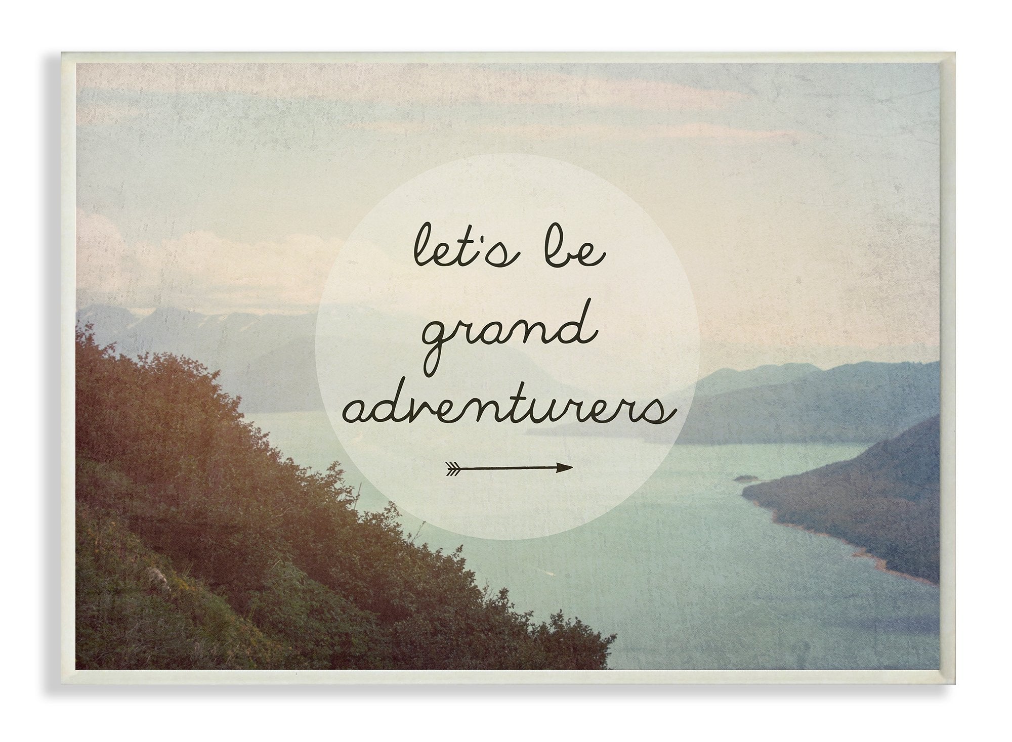 Stupell Home D  cor Let's Be Grand Adventurers Wall Plaque, 10 x 0.5 x 15, Proudly Made in USA