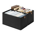 StorageWorks Narrow Storage Bins, 7Lx14Wx8H, 2Pack, Black
