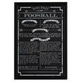 Hathaway Foosball Game Rules Wall Art BLACK