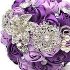 Abbie Home Advanced Customization Romantic Bride Wedding Holding Toss Bouquet Rose Brooch With Pearls And Rhinestone Decorative