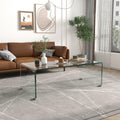IANIYA Tempered Glass Coffee Table for Modern Living Room Decor, Easy to Clean with Safe Rounded Edges and Durable Design, 39.3 