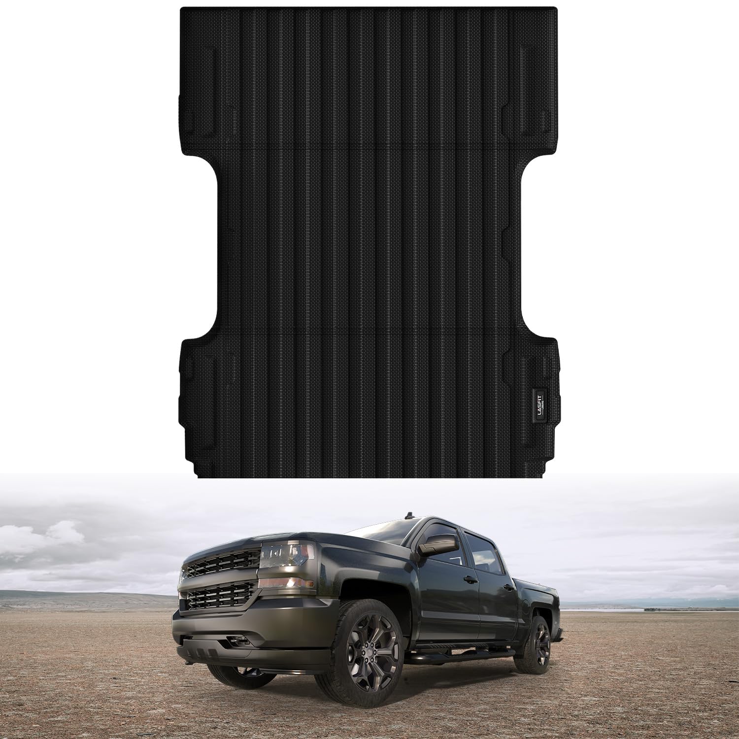 Lasfit Bed Mat (Fit 6.5Ft, 78.8' Bed, Not Fit 5.8 Ft/8.1Ft Bed) For Chevrolet Silverado/Gmc Sierra 1500 2007-2018 (2007 New Bod