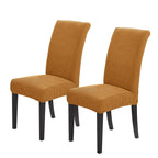 Joccun Chair Covers For Dining Room Set Of 2,Water Repellent Dining Chair Slipcovers Stretch Dining Room Chair Covers Seat Protector,Washable Parsons Chair Cover For Home,Hotel,Banquet(Gold,2 Pack)