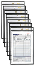 Better Office Products Shop Ticket Holders, 5 X 8 Inches, Both Sides Clear, Stitched Black Edge Trim, 25 Pack