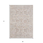 HomeRoots 516013 8 x 10 ft. Beige Botanical Rectangle Traditional Area Rug