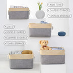 Sacyic Organization And Storage Basket For Organizing - Large 4 Pack 16X12X8 Inch Collapsible Baskets For Shelves Fabric Storage
