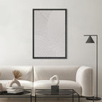 Signwin Framed Canvas Print Wall Art Geometric White Granite Wave Collage Abstract Shapes Illustrations Minimal Decorative Nordi