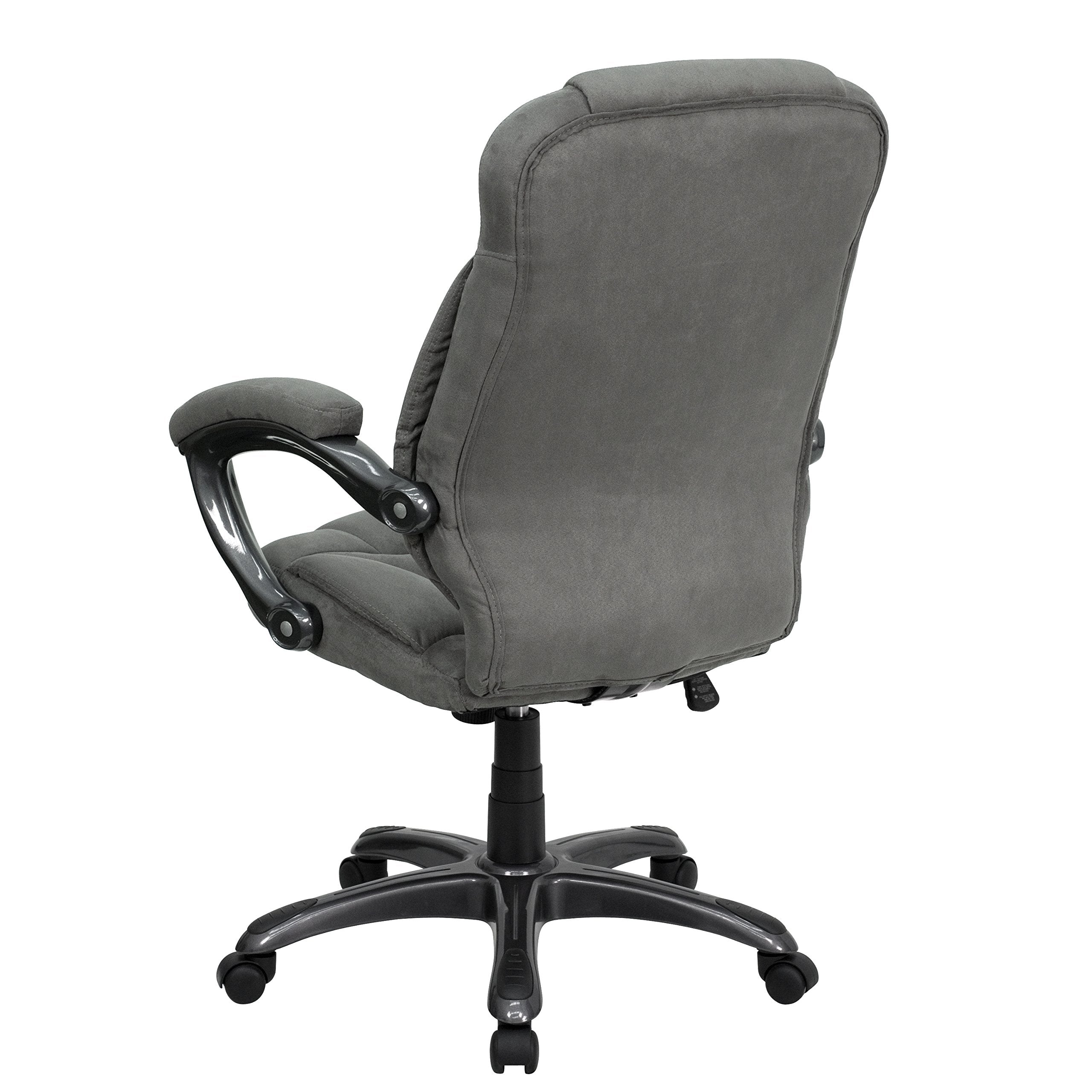 Flash Furniture Jessie High Back Gray Microfiber Contemporary Executive Swivel Ergonomic Office Chair with Arms
