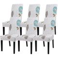 Searchi Printed Dining Room Chair Covers Set Of 6, Stretch Kitchen Chair Covers Washable Parsons Chair Slipcover Removable Dining Chair Protectors For Hotel,Ceremony(Autumn Leaves)