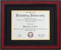VIOLABBEY Diploma Frame 11x14 Degree&Document with Black Gold Double Mat or 15x18 Picture without Mat, Smooth Cherry Wood Grain 