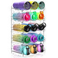 Areforic Water Bottle Organizer - 5 Pack Stackable Cup Organizer For Cabinet, Countertop, Pantry And Fridge, Free-Standing Tumbl