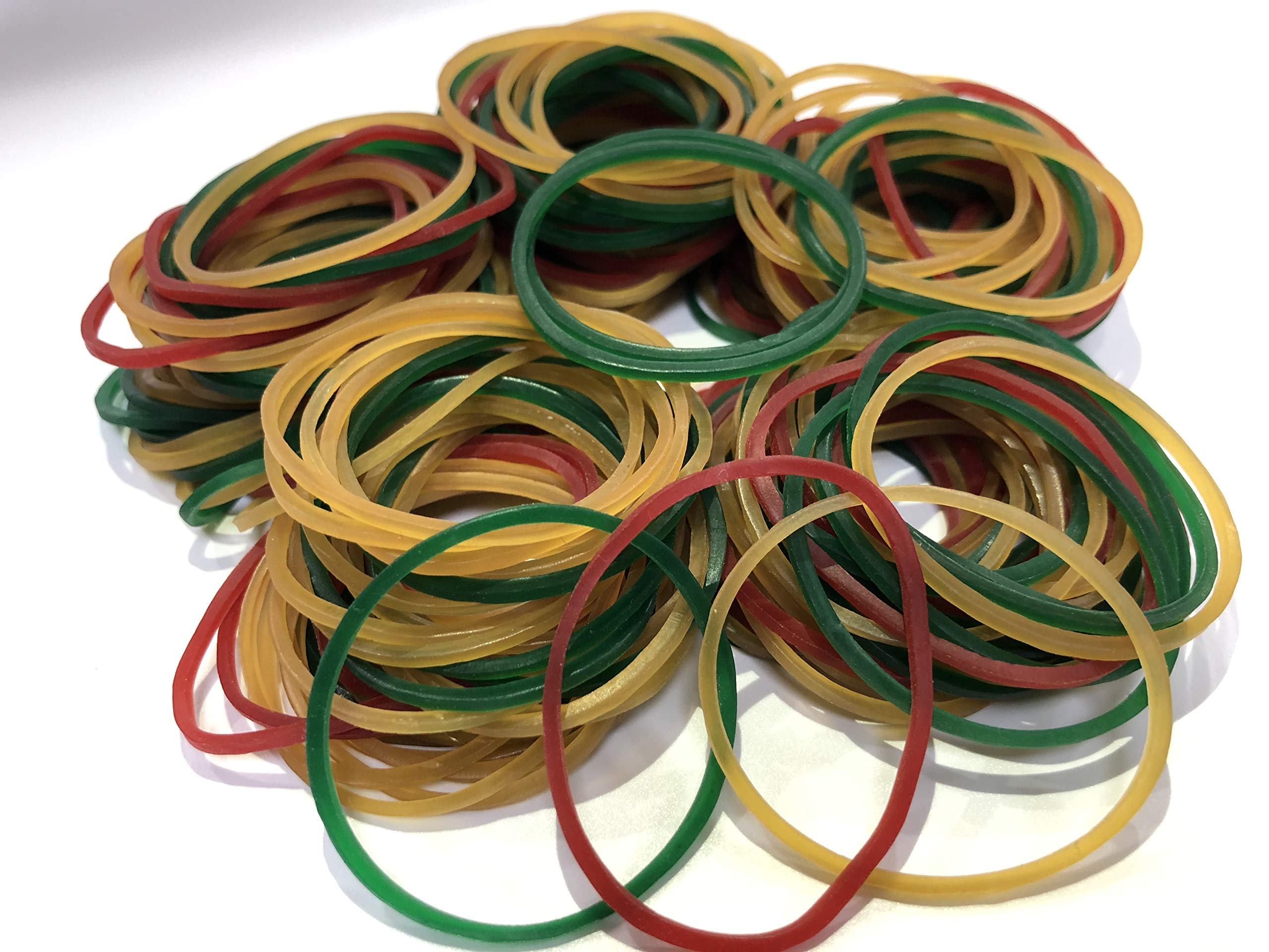 Rubber Bands, Size 16 Colorful Rubber Band (2 1/2' X 1/16'), 16 Elastic Bands Durable Non Latex Rubber Bands Bulk For Office S