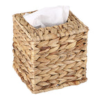 Sumnacon Tissue Box Cover Water Hyacinth Tissue Box Sqaure Tissue Holder Woven Tissue Cover Wicker Cube Tissue Box Holder for Ba