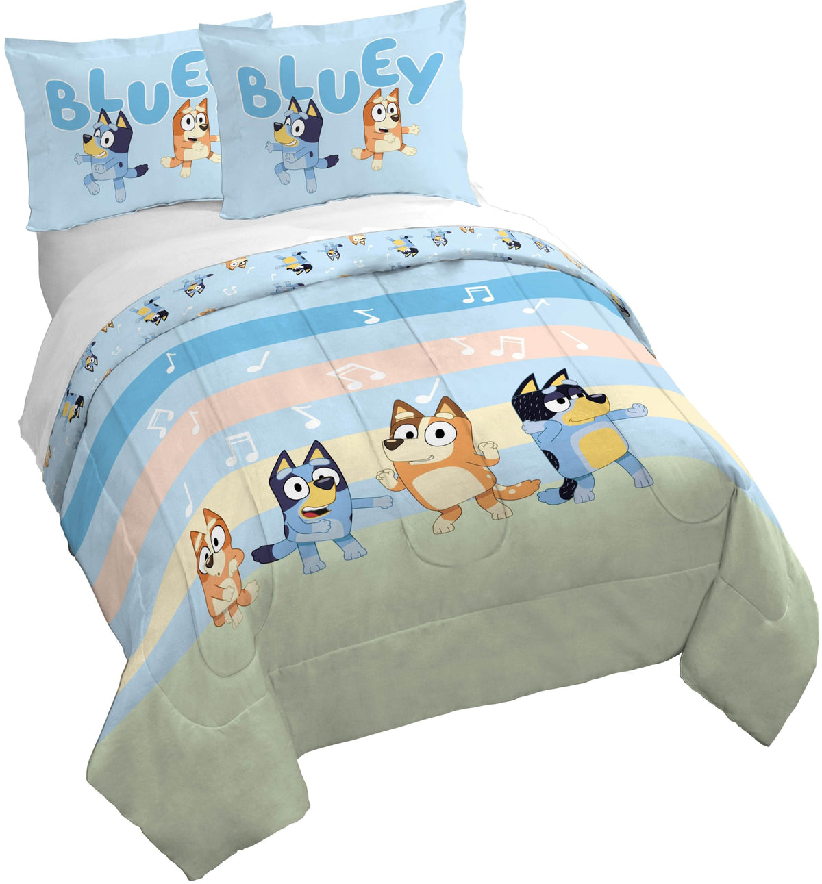 Jay Franco Duvet Cover Set - 3 Piece Comforter Cover And Sham Set, Super Soft Cozy Kids Bedding (Insert Not Included) Multi - Bl