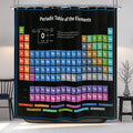 Riyidecor Periodic Table of Elements Shower Curtain Colorful Science Technology Kids Chemical School Student Waterproof Fabric P