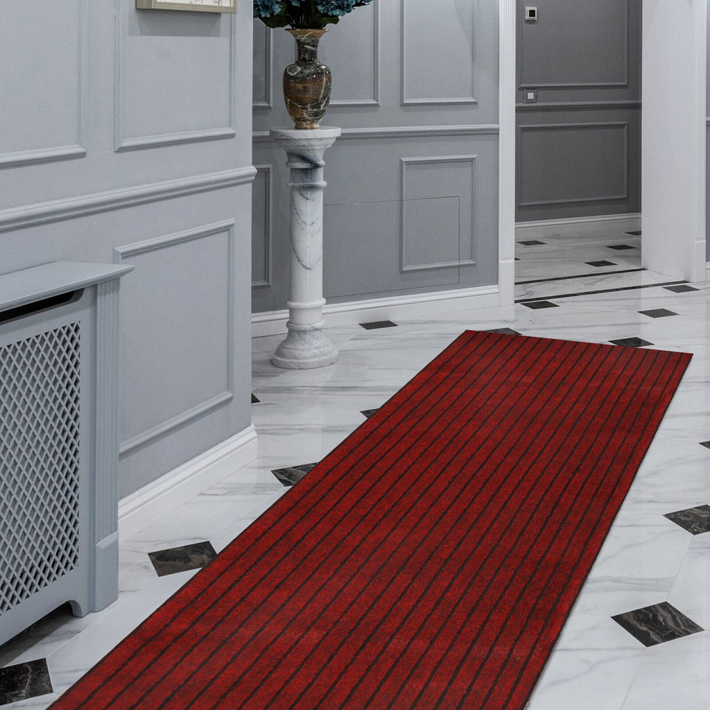FREADEM Runner Rugs 4' x 27' Indoor Outdoor Carpet Runner, Area Rugs with Anti-Slip Rubber Backing for Aisle Hallway Balcony Gar