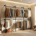 Kryonix Wall Mounted Closet System, 6 Hanging Rods
