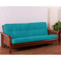 Blazing Needles Renewal 6' Twill Futon Mattress, Queen, Aqua Blue