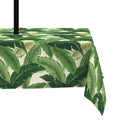 Lvtxiii Outdoor Tablecloth With Umbrella Hole And Zipper, 60 X 84 Inch Water-Repellent Patio Table Cloth, Rectangle Table Covers For Backyard Garden, Swaying Palms Green