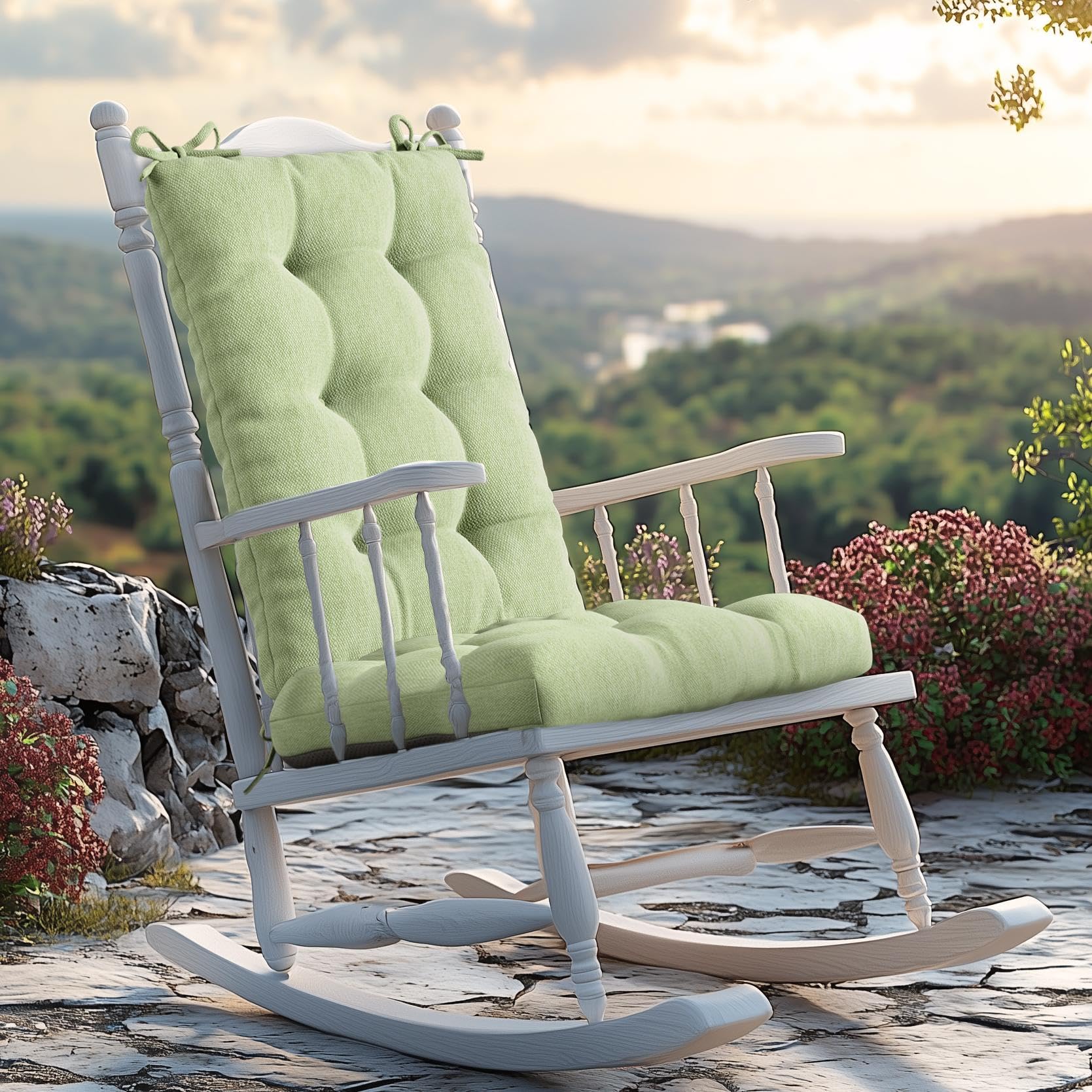 Codi Rocking Chair Cushions Outdoor, Glider Rocker Chairs Replacement Cushion Set For Patio Furniture, Water Resistant For Porch