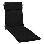 Arden Selections Outdoor Chaise Cushion, 21 X 72, Rain-Proof, Fade Resistant 72 X 21, Black Leala