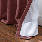 Twopages Pinch Pleated Drape For Traverse Rod, Double Layer Lined Curtain Light Filtering Room Darkening Linen Blend Window Trea