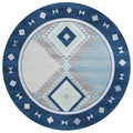 Phoenix Ph2 Blue Southwestern Rug Round 8' X 8'
