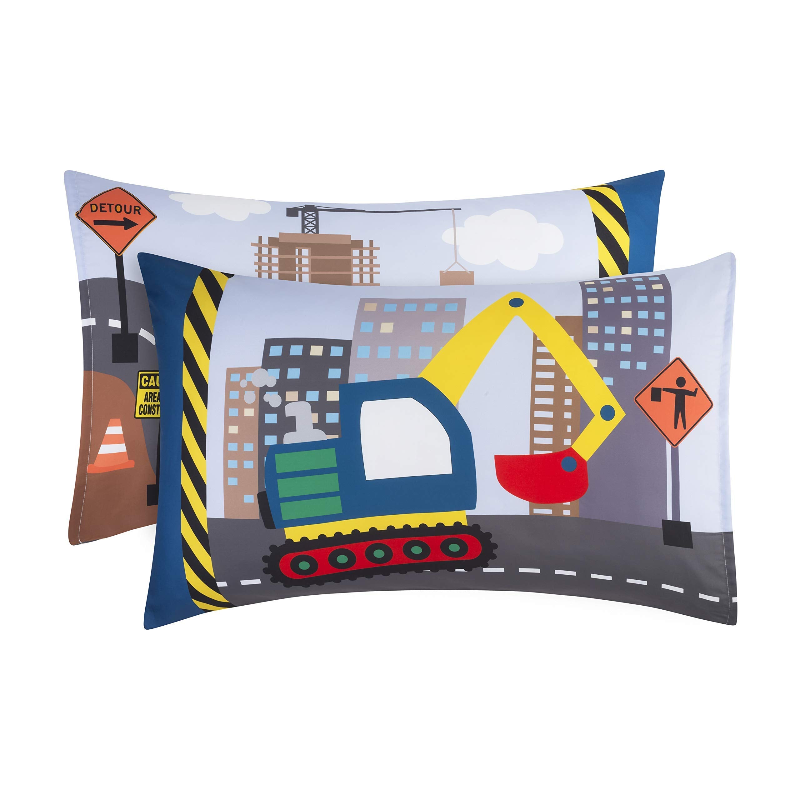 Everyday Kids 2Pack Standard Size Pillowcases fit Pillows 20 x 26 100% Soft Breathable Microfiber  Perfect for Toddler Lit