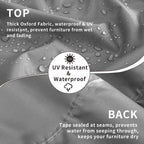 Purefit Outdoor Chaise Lounge Cover, Lounge Chair Covers Waterproof Patio Furniture Lounge Chair Cover, Uv Resistant & Weatherproof, 2 Pack, 78'L X 35.5'W X 33'H Inches, Gray