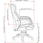 Lorell Executive Leather Big & Tall Chair
