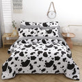 Sucses King Size Cow Comforter Set, 8 Pieces Black And White Bedding Set, Cute Cow Print King Bed In A Bag Comforter With Sheets