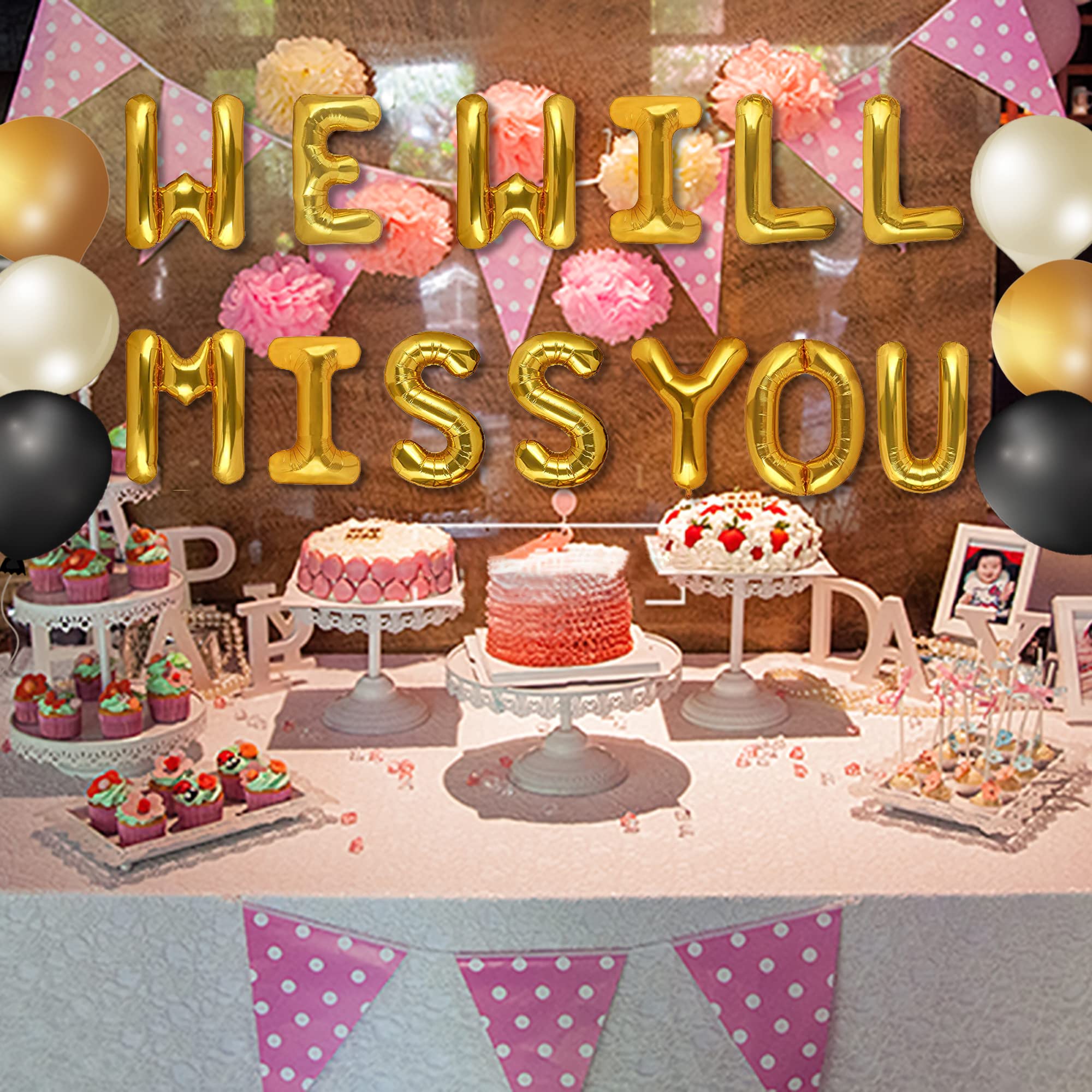 Laventy Set Of 16 We Will Miss You Banner Office Work Party Retirement Party Decor Retirement Banner Going Away Party Decor Fare