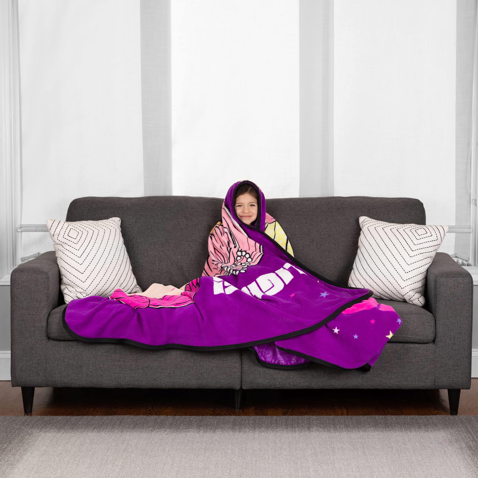 Franco Kids Bedding Super Soft Plush Micro Raschel Blanket, 62 In X 90 In, Lol Surprise