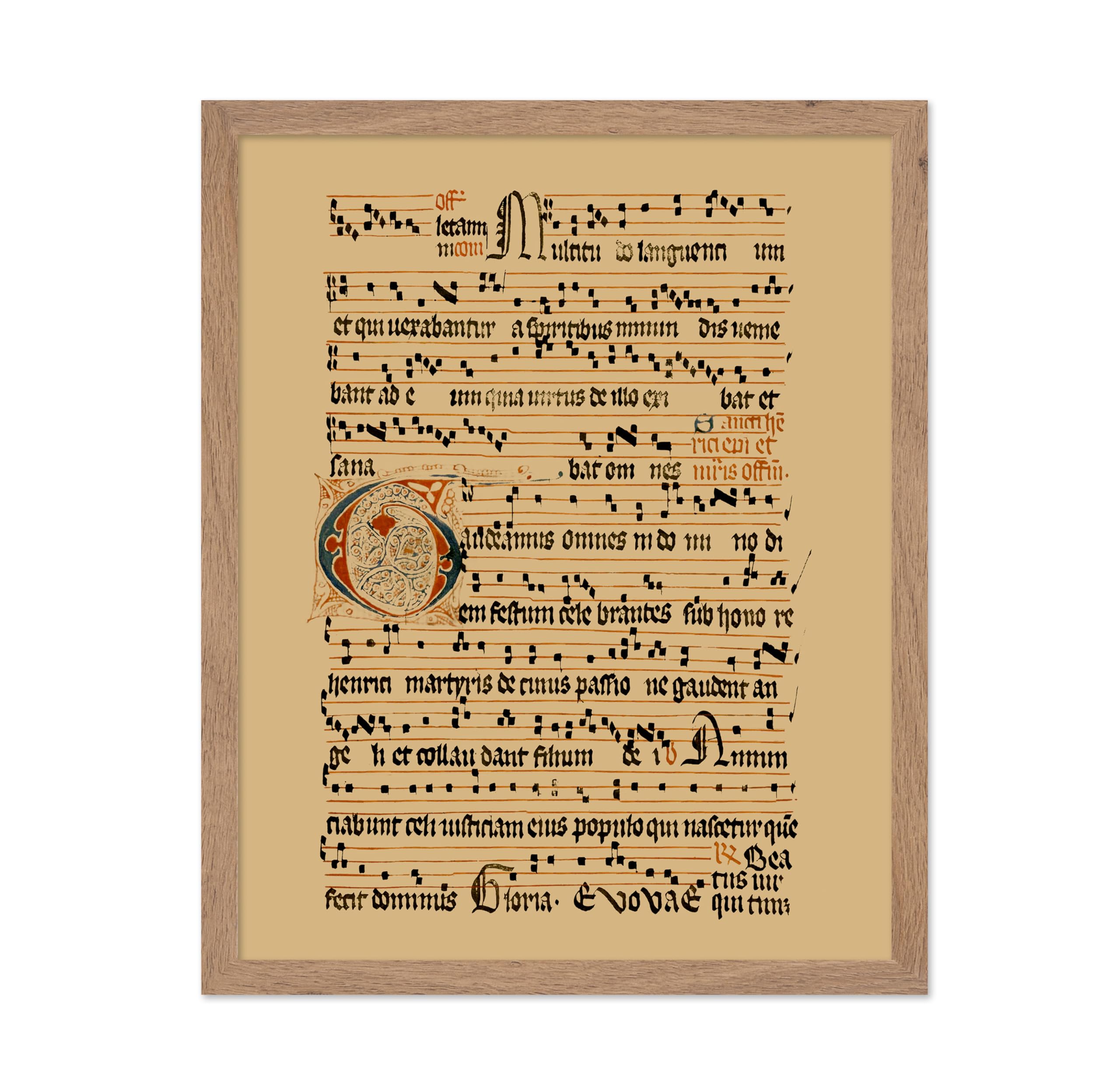 Poster Master Vintage Hymnal Poster - Retro Music Print - Gift for Artist, Friend - Graduale Aboense, Gregorian Chant Manuscript