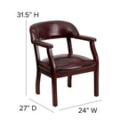 Flash Furniture Diamond Oxblood Vinyl Luxurious Conference Chair with Accent Nail Trim