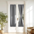 NICETOWN Blackout Door Panel - Thermal Insulated French Curtain Rod Pocket Window Treatments Patio Side French Door Shade Includ