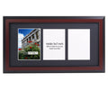 CreativePF 3 Opening Mahogany Picture Frame with Glass to hold 5 by 7 inch Photographs including 10x20-inch Black Mat Collage