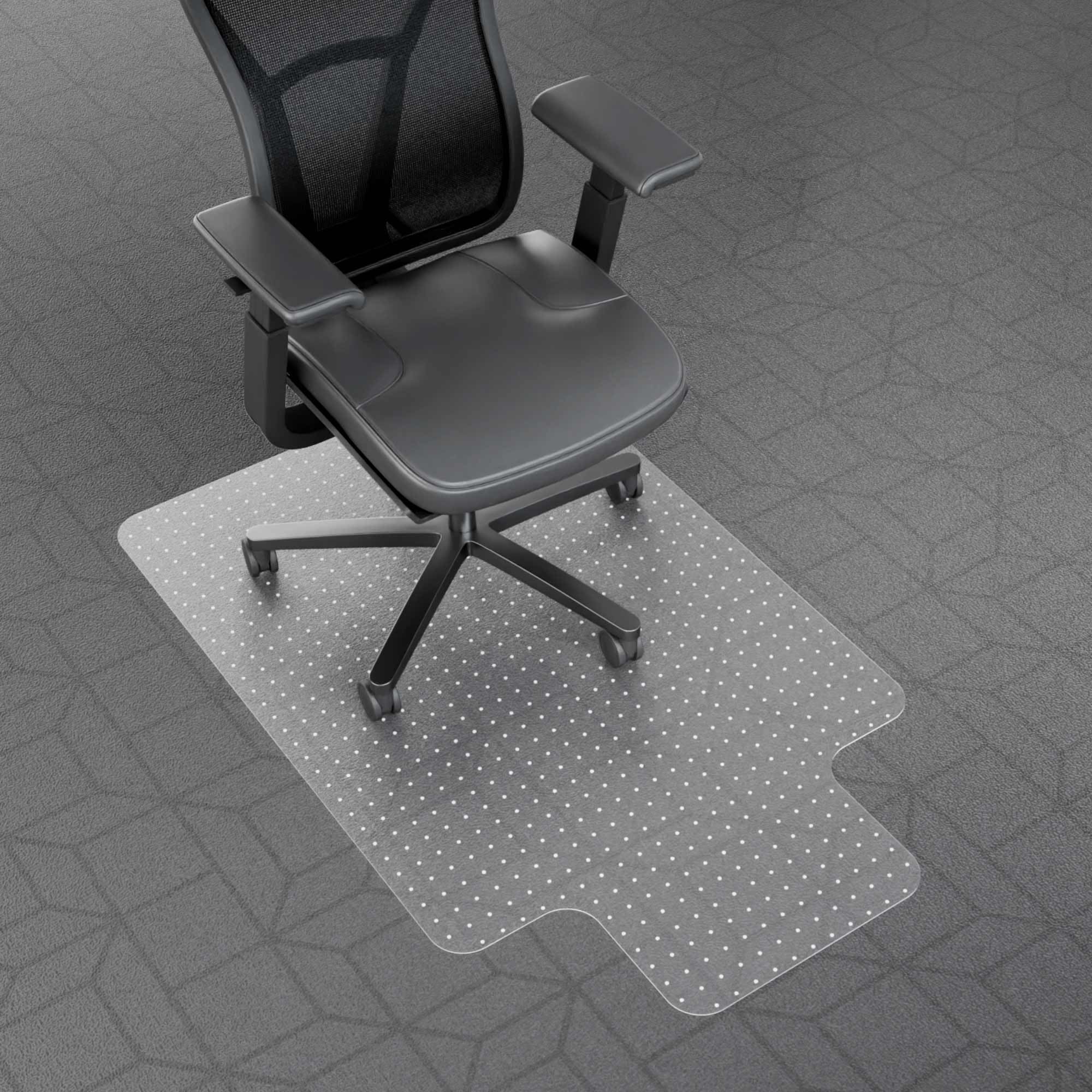 Naturei Chair Mat For Carpeted Floors - 48' X 30' Office Floor Mat For Rolling Chairs, Clear Plastic Desk Chair Mat, Easy Glid