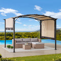 Sunjoy 9.5 x 11 ft. Outdoor Steel Arched Pergola