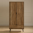 South Shore Furniture Oxford Wardrobe Armoire with Doors and Drawer, Natural Mango
