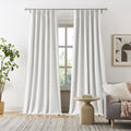 DUALIFE Pinch Pleated Blackout Curtains 108 Inches Long 9ft, Accordion Style Custom Window Drapes with Hooks,Floor Length to Cei