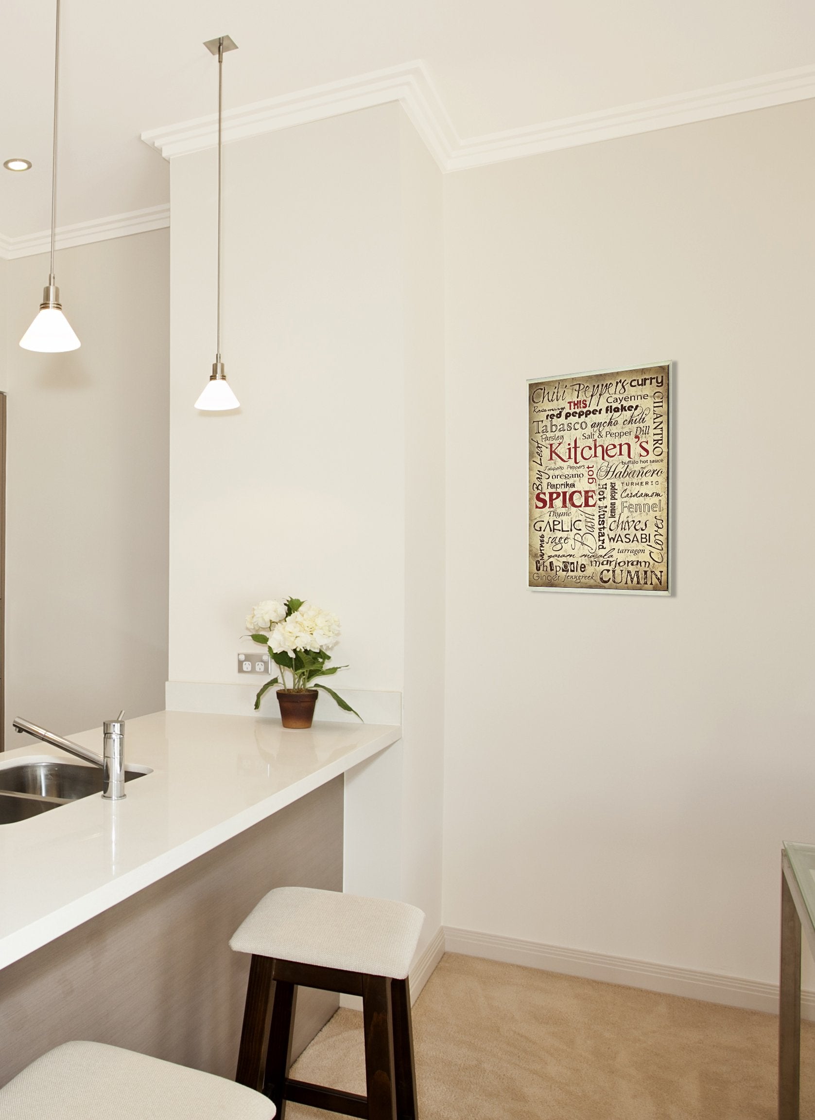 Stupell Home D  Cor Kitchen Spice Typography Wall Plaque, 10 X 0.5 X 15, Proudly Made In Usa